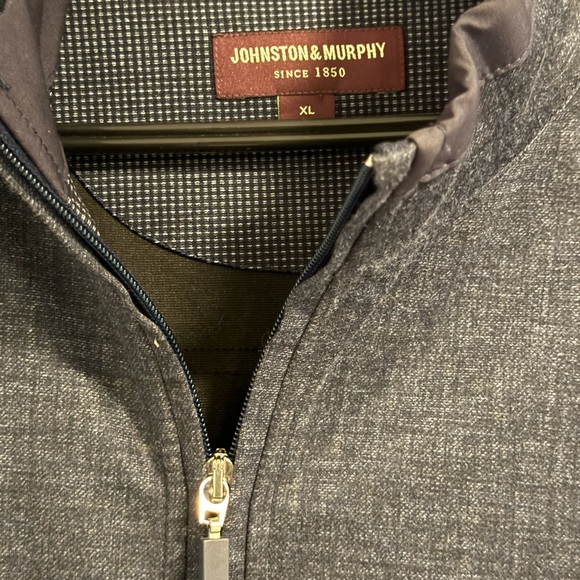 Johnston & Murphy Jacket Mens XL XC4 Performance Knit Full-Zip Navy Denim - Picture 3 of 5